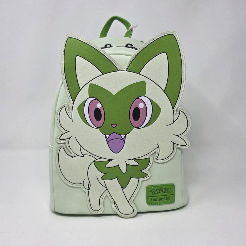 Loungefly Pokemon Sprigatito‎ Mini 11.5" Backpack Green Cosplay Purse/Bag